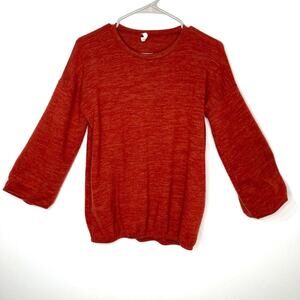 GTOG gril's girls' size XL knit sweater burnt orange nubby chunky light knit